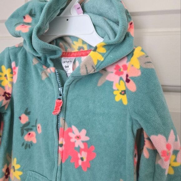 2/$20 Carters Fleece Jumpsuit Size 9m - Picture 2 of 3